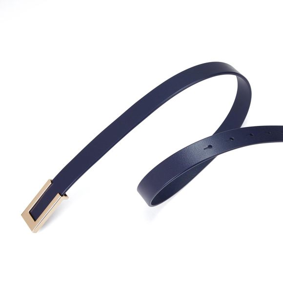 Womens Leather Belt Skinny Waist Belt For Dresses Jeans Pants With Gold Buckle🦎 - Picture 3 of 6